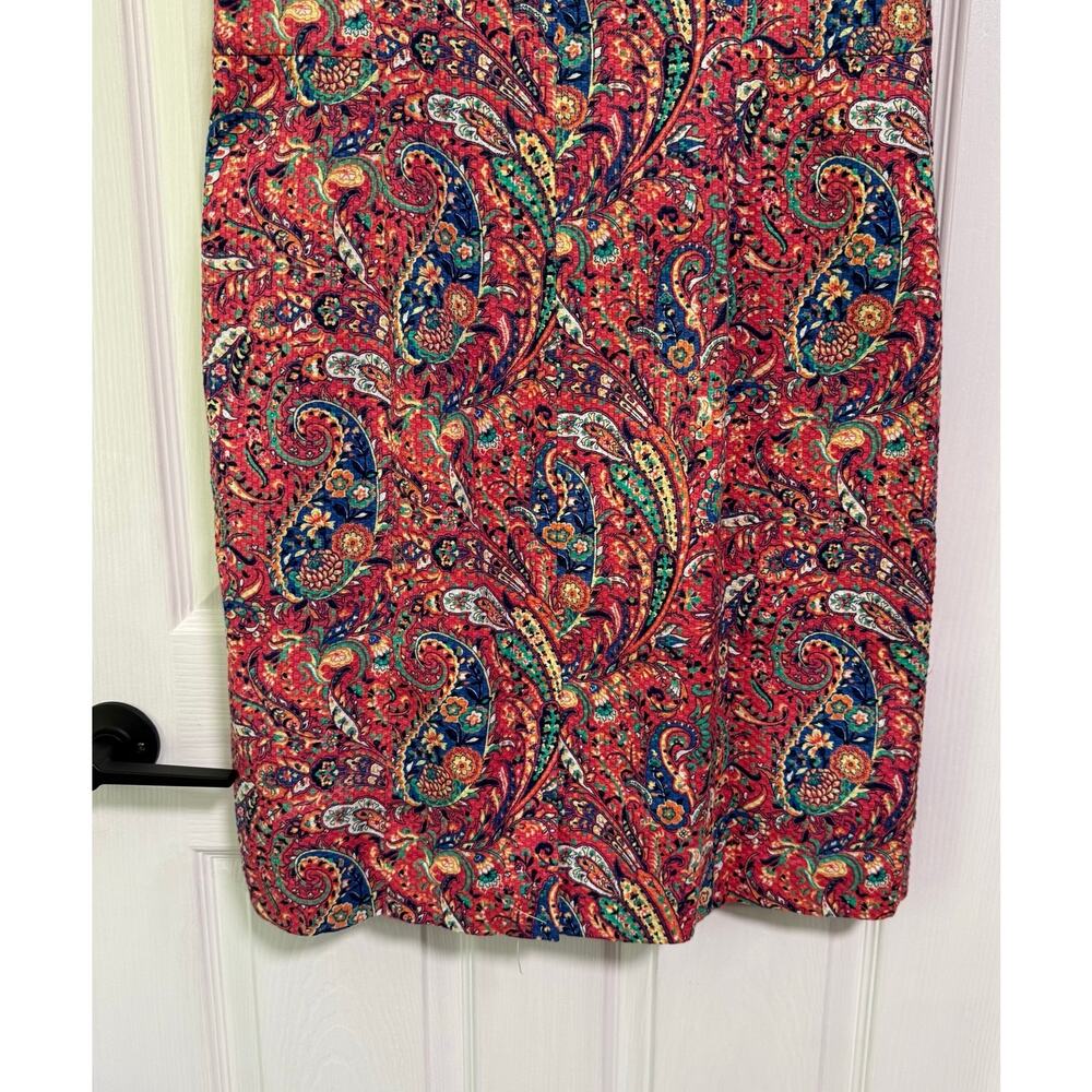 Talbots Women's Paisley Cut Out Tie Back Sleeveless Dress Size 16 - Picture 10 of 13